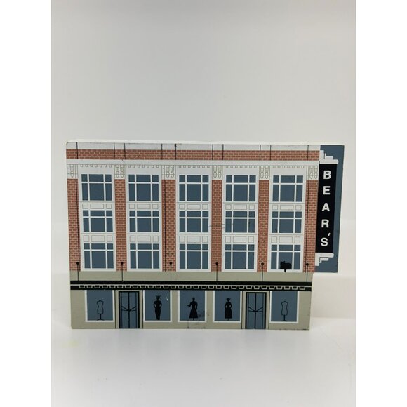 VTG Cat’s Meow York PA Bear’s 5.75"x4.25" Store Collectible Wooden Miniature - Picture 1 of 8